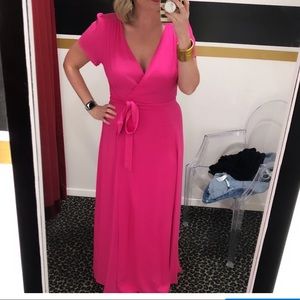Magenta wrap dress XL NWT